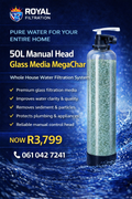 50L Manual Glass Media Whole House Water Filtration System – MegaChar