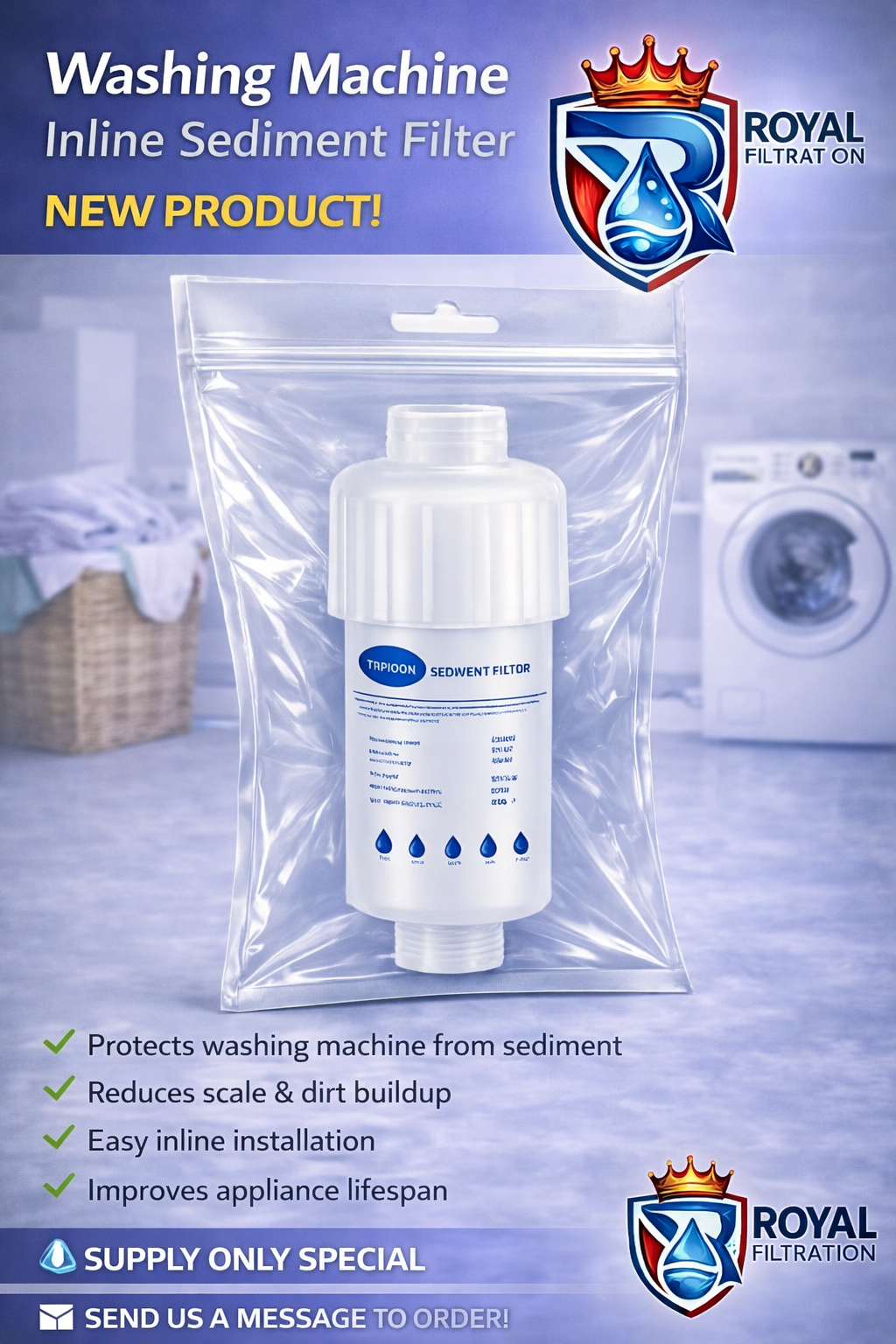 Washing Machine Inline Sediment Filter